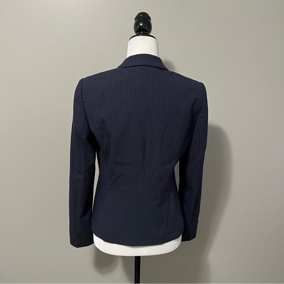 HUGO Hugo Boss Regular Fit Single Breasted Midnight Blue Pinstripe Blazer - Picture 8 of 14